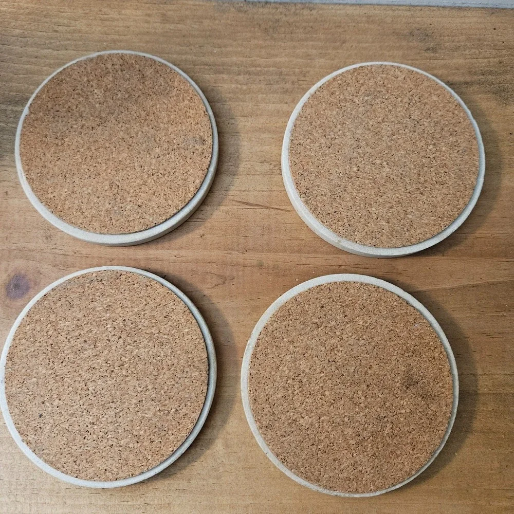 Western‎ Cowboy Coasters Set of 4 Cork Back Rustic Rodeo Horse Silhouette Stone